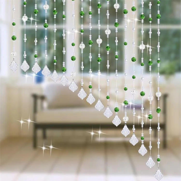 Модные вечерние украшения для дома, для гостиной, спальни, двери, Хрустальные стеклянные бусины, веревка, занавески, Висячие на экране, 20 метровые бусины