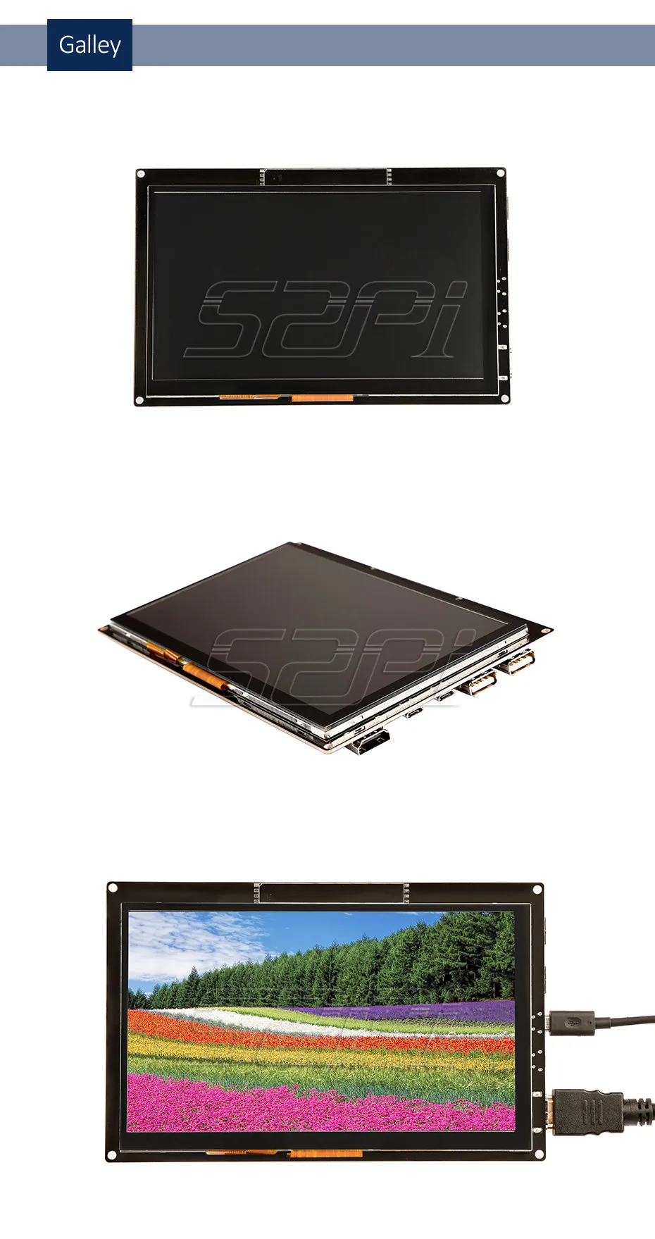 52Pi Бесплатный драйвер 7 дюймов 1024*600 TFT емкостный сенсорный экран для Raspberry Pi 4 B все платформы/Windows/Beaglebone черный