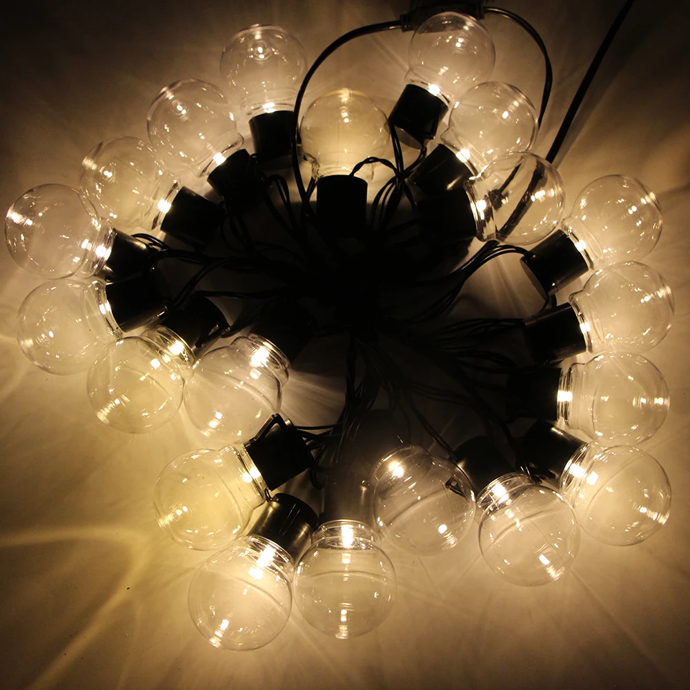 Гирлянда светодиодная с круглыми лампочками Рождественская гирлянда уличная