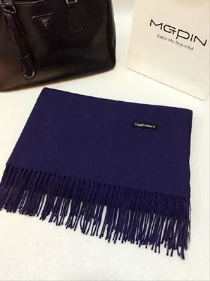 Navyblue Однотонные оранжевые мягкие женские новые большие модные тонкие кисточки кашемир пашима толстые длинные шали шарфы wrap теплые оптом 112002 - Цвет: Navyblue
