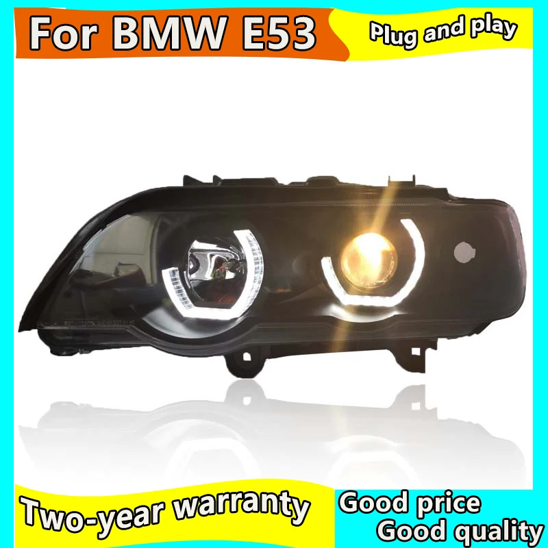 Автомобильный Стайлинг 2 шт. фары в сборе для BMW X5 E53 1998 2003 года 3.0i 4.4i 4.6is 4.8is с