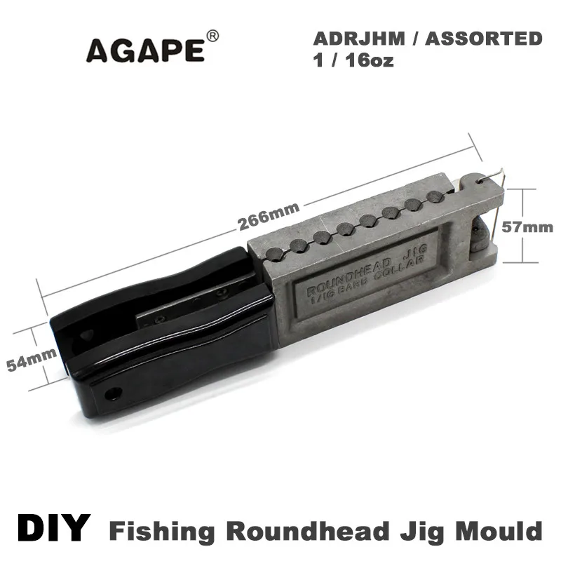 Agape DIY рыболовная форма с круглой головкой ADRJHM/Ассорти комбинированная 1/16 унций (1