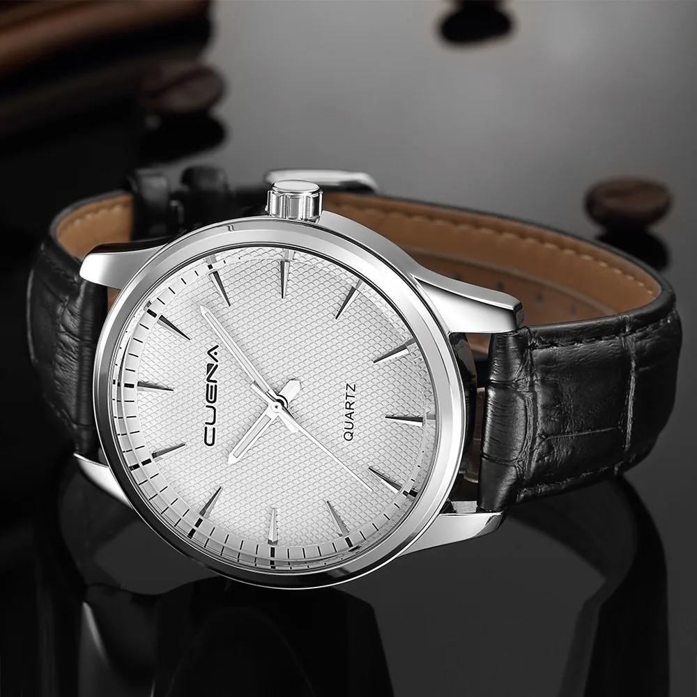 Fashion Men's Date Leather Sport Quartz Noctilucent Wrist Watch Male Clock Casual Watches relogio masculino erkek kol saati A40