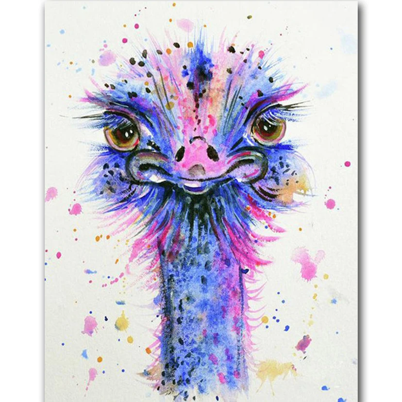 

Diamond Painting 5D Full Square/Round Drill Animal Ostrich Daimond Rhinestone Embroidery Painting Cross Stitch Kit WG862