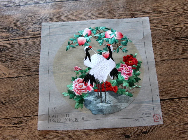 Ручная работа из чистого шелка двухсторонняя вышивка искусство Декор/экспорт в