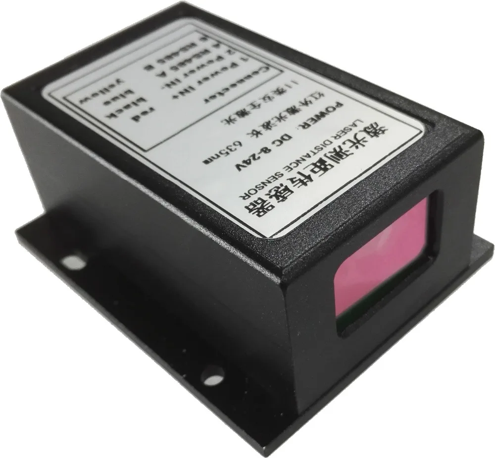 Лазерный дальномер 4 20mA/0 5V для ПЛК + 2 мм 10 Гц 70 м высокоточный лазерный 635nm|distance