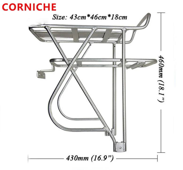 Алюминиевый сплавной дорожный велосипед задняя стойка для 36 В батарея