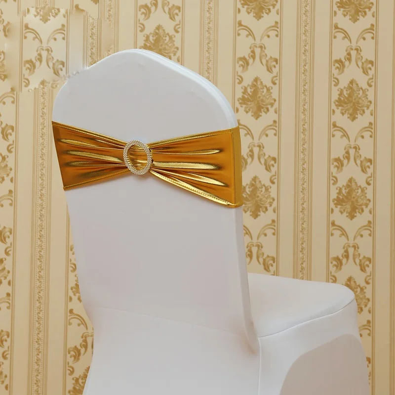 Горячая Распродажа блестящая металлическая Золотая цветная лента из лайкры