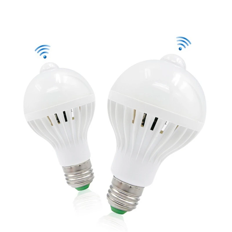 Светильник с PIR датчиком движения E27 220 В 5 Вт 7 9 12 15 Вт|lamp 5w|220v led lampled lamp 5w |