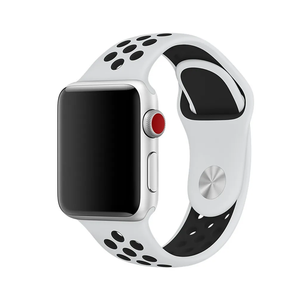 Спортивный ремешок для Apple Watch band 42 мм 38 iWatch Series 3 2 1 силиконовый браслет на