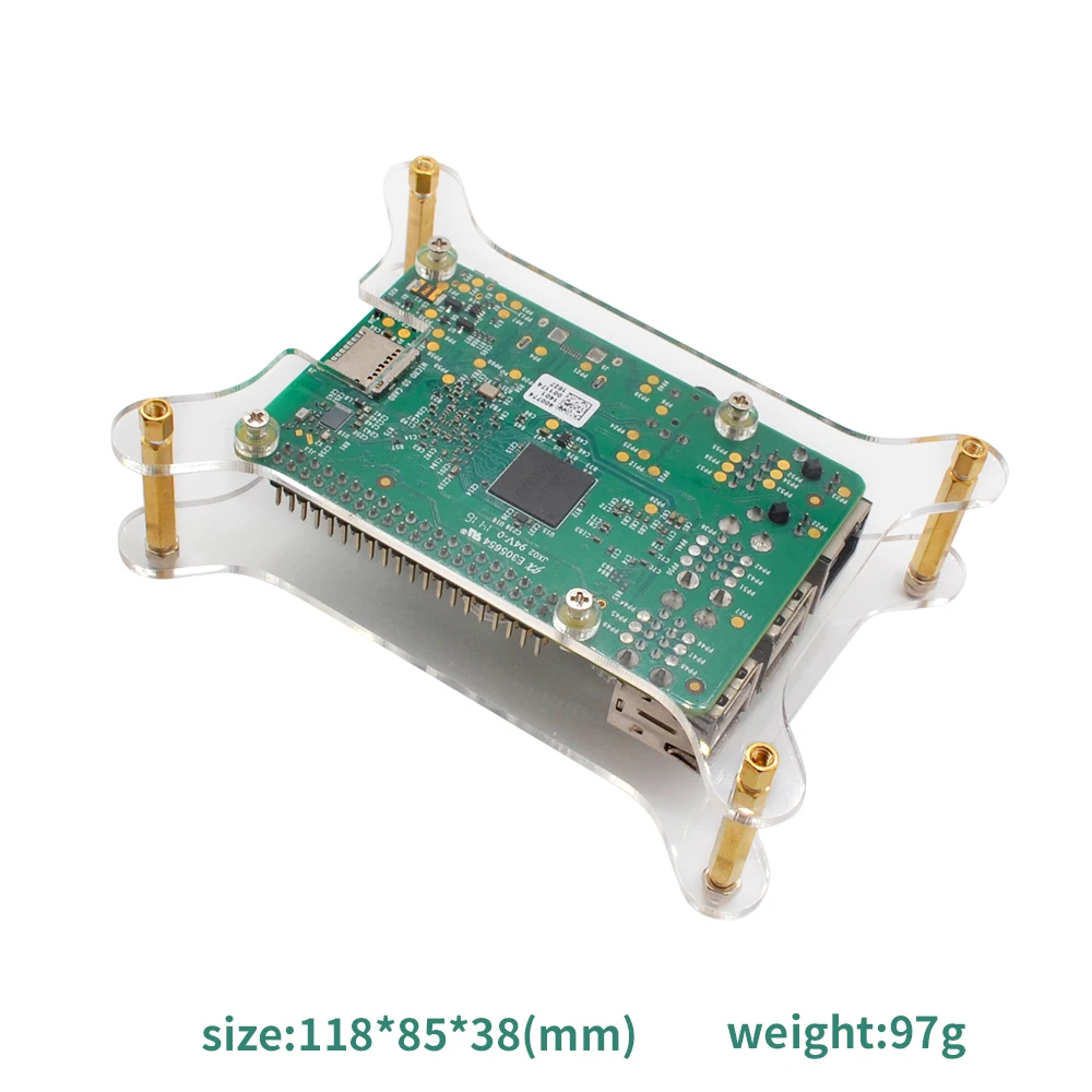 Acrylic Clear Case for Raspberry Pi 3 Model B+ Plus Transparent Cover Shell Enclosure Box Compatible With 3/2 | Компьютеры и офис