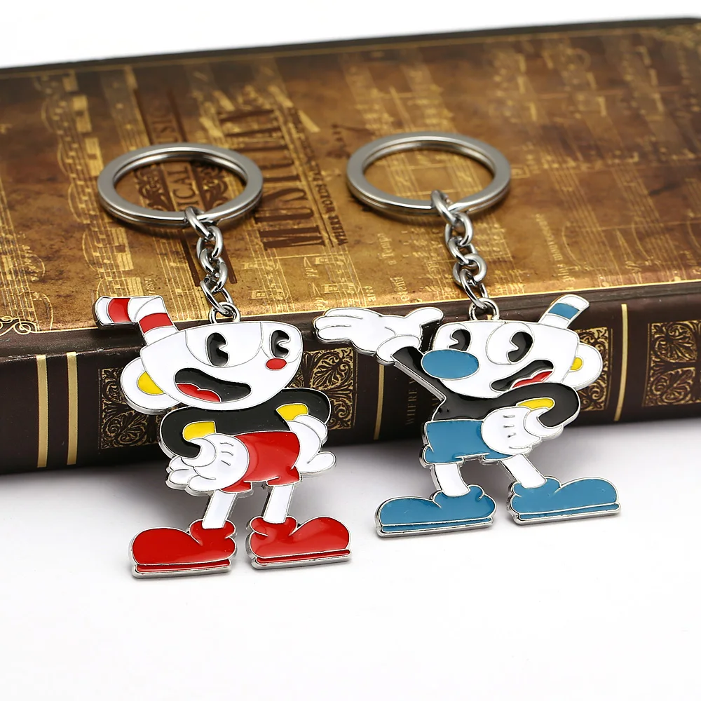 Брелок Cuphead с металлической чашкой брелок головкой автомобильный держатель