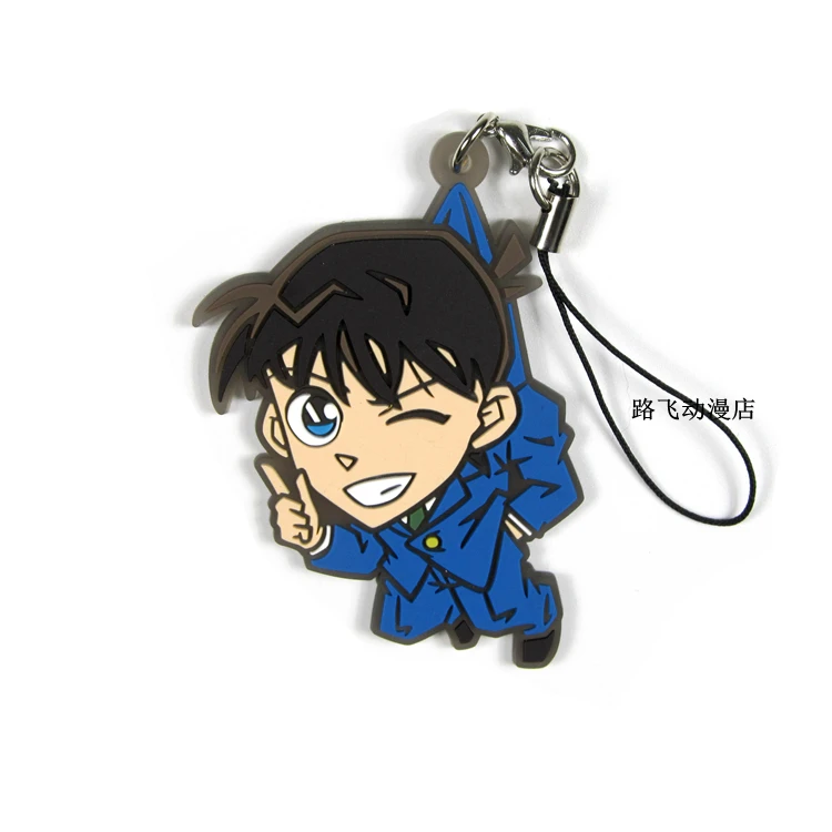 Detective Conan Action Figure Anime Model Jimmy Kudo Furuya Rei Akai Shuuichi Kaitou Kiddo Rubber Keychain Pendnat Toys Gifts | Игрушки и