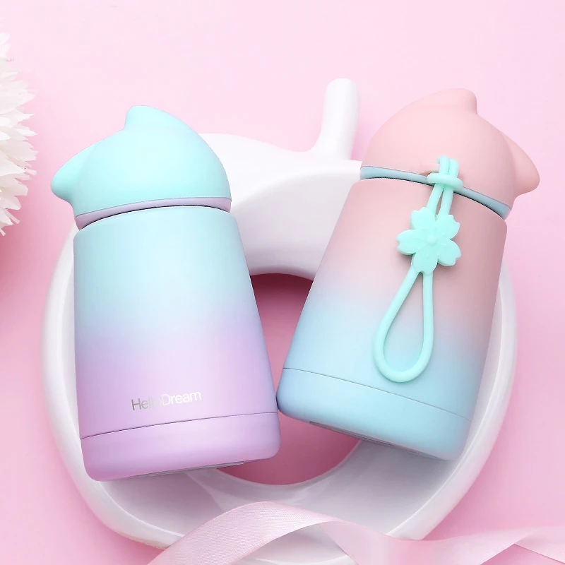 300 мл термобутылка с градиентом милый кот детская чашка для кормления