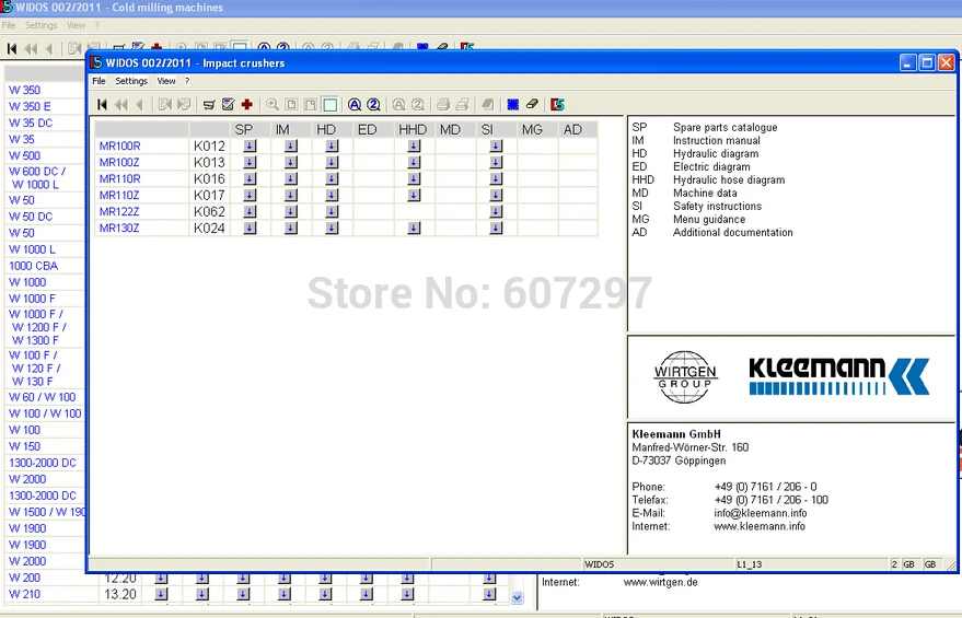 Widos (Wirtgen Hamm Voegele Kleemann Streu Master) 2013 |