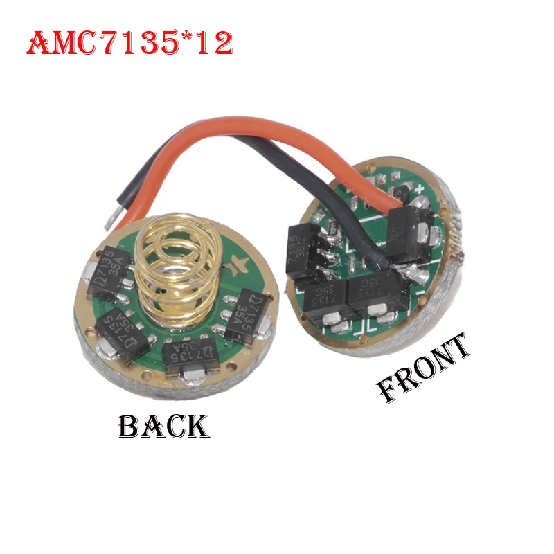 Печатная плата драйвера AMC7135x8 2800mA/ AMC7135x10 3500mA/ AMC7135x12 4200mA с новой прошивкой для CREE XML2
