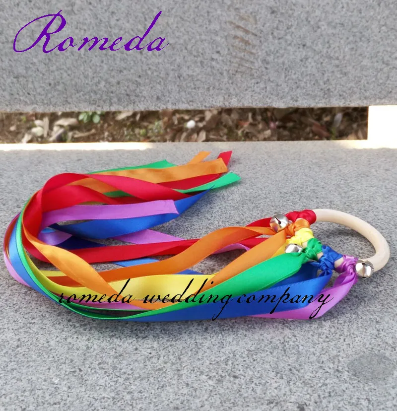 Лента волнистая Радужная 100 шт./лот лента Вальдорф с колокольчиком ручная игрушка