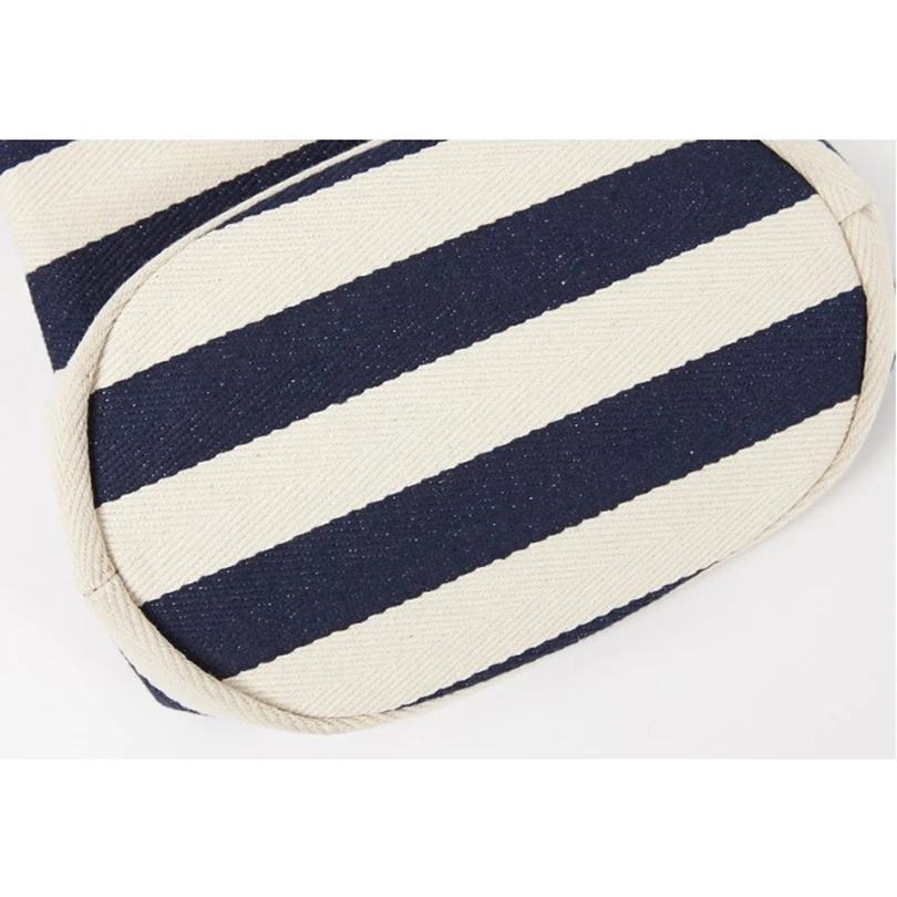 

2018 Summer Vintage Leisure Handbag Korean Ins Hot Shoulder Bag Women Striped Canvas Bucket Bag Large Vacation Travel Bag ZGW02