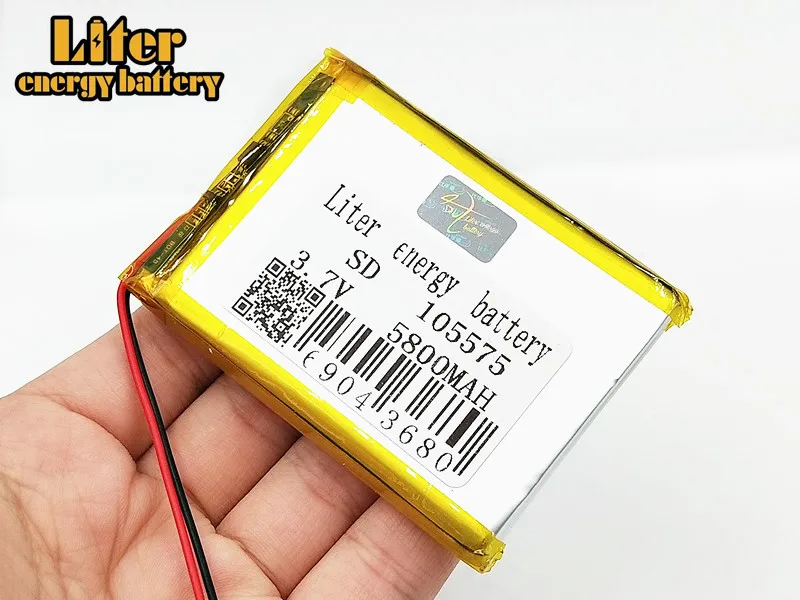 Литий полимерная аккумуляторная батарея 3 7 в 5800 мач 105575 для GPS DVD PAD электронной