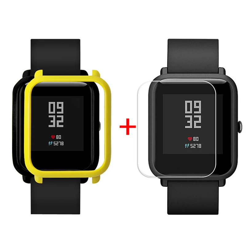 Защитный чехол для Huami Amazfit Bip Younth Watch тонкий цветной с рамкой защитный