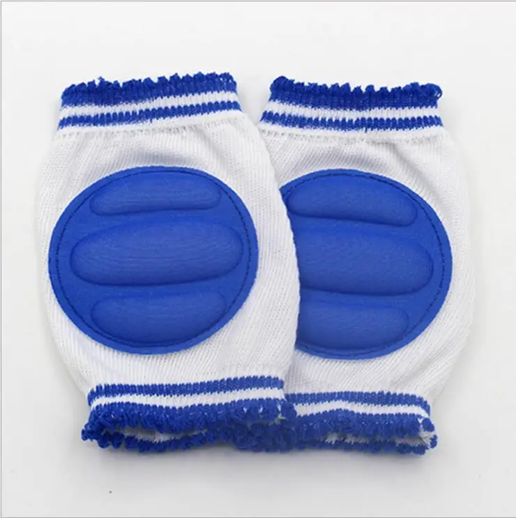 Blue 1 пара, наколенники Детские, удобные, хлопковые, дышащие, губчатые, Детские наколенники, учатся ходить, лучшая защита, леггинсы для ползания - Цвет: Blue