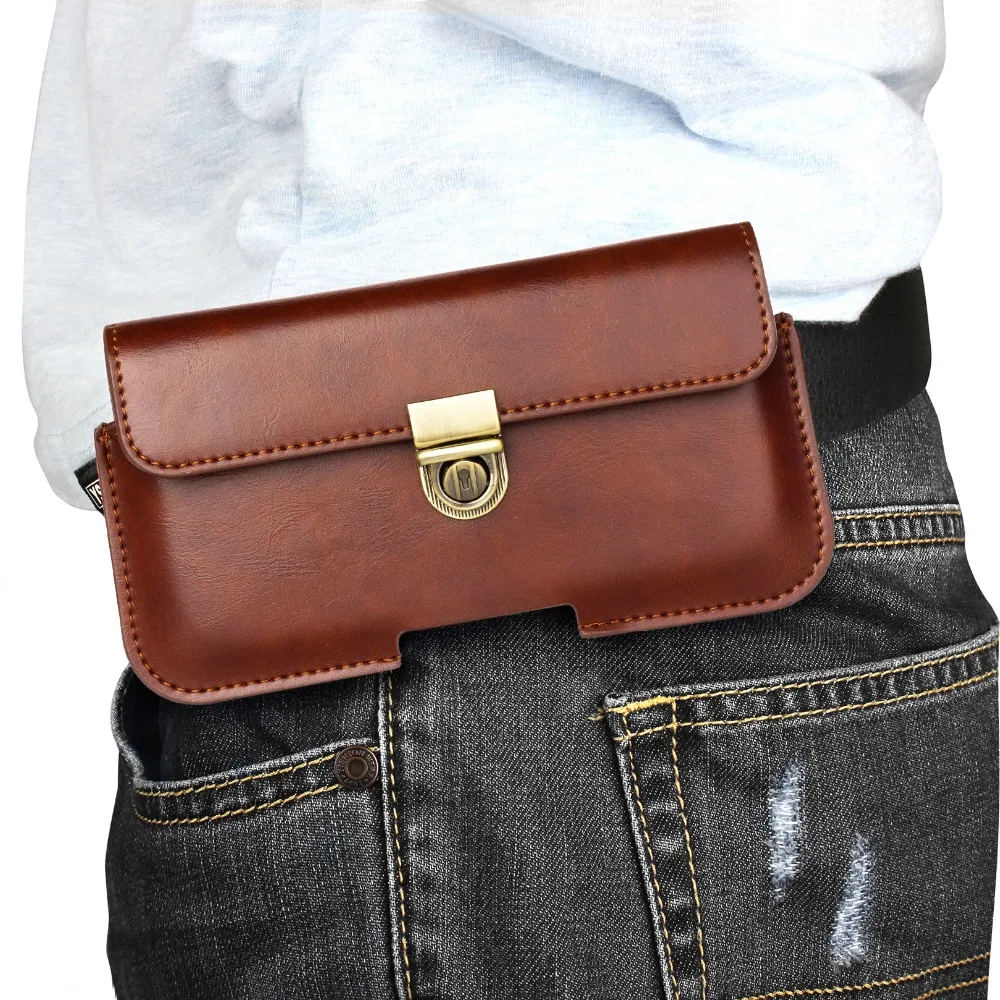 Чехол-кобура для телефона для iPhone 11 Pro Max X XS XR 8 6S 7 Plus из горизонтальной кожаной сумки для мужчин и женщин на поясе 3 4s 5 5s SE.