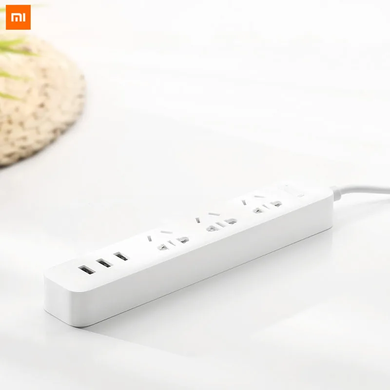 Оригинальный умный блок питания Xiaomi Mi штепсельная вилка с 3 USB-разъемами 2 А порт