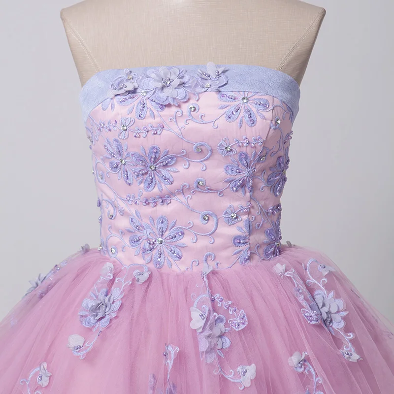 В наличии фиолетовое бальное платье настоящая фотография принцессы без бретелек