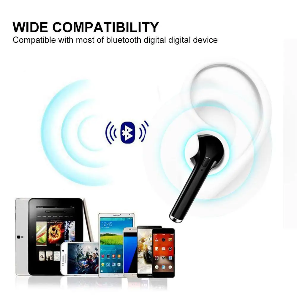 Хит продаж беспроводные Bluetooth наушники i7TWS стерео гарнитура спортивные для pods
