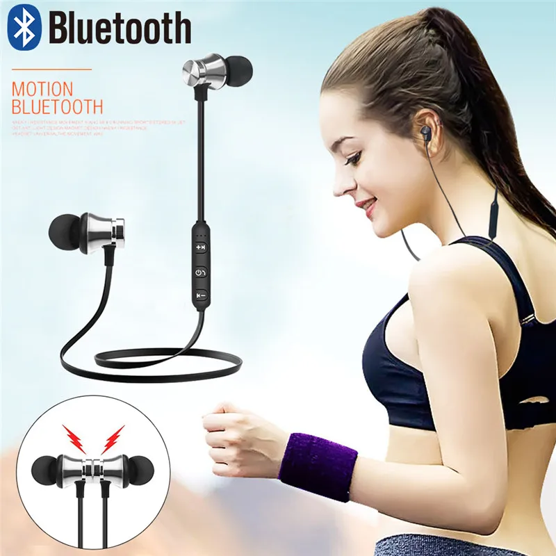 Спортивные магнитные Bluetooth наушники V4.1 стерео спортивные водонепроницаемые