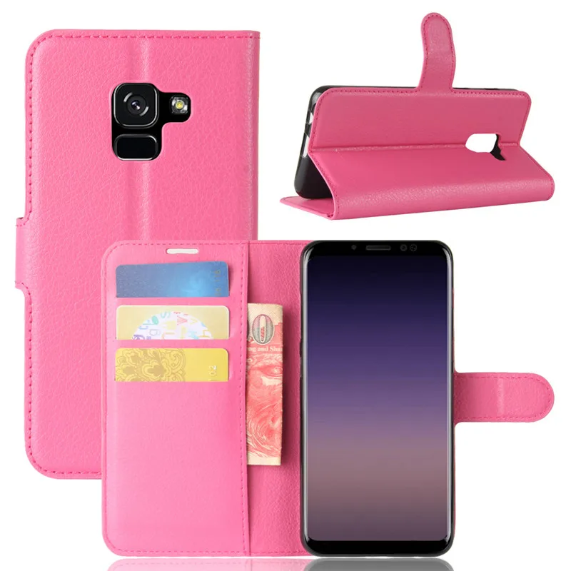 A. spanice для Galaxy A8 Plus 2018 кошелек Флип кожаный чехол подставка держатель TPU samsung сумка