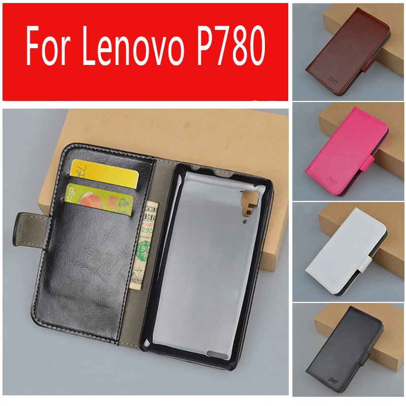 Роскошные P780 жесткий пластиковый кошелек с держателем карты Стенд кожаный чехол