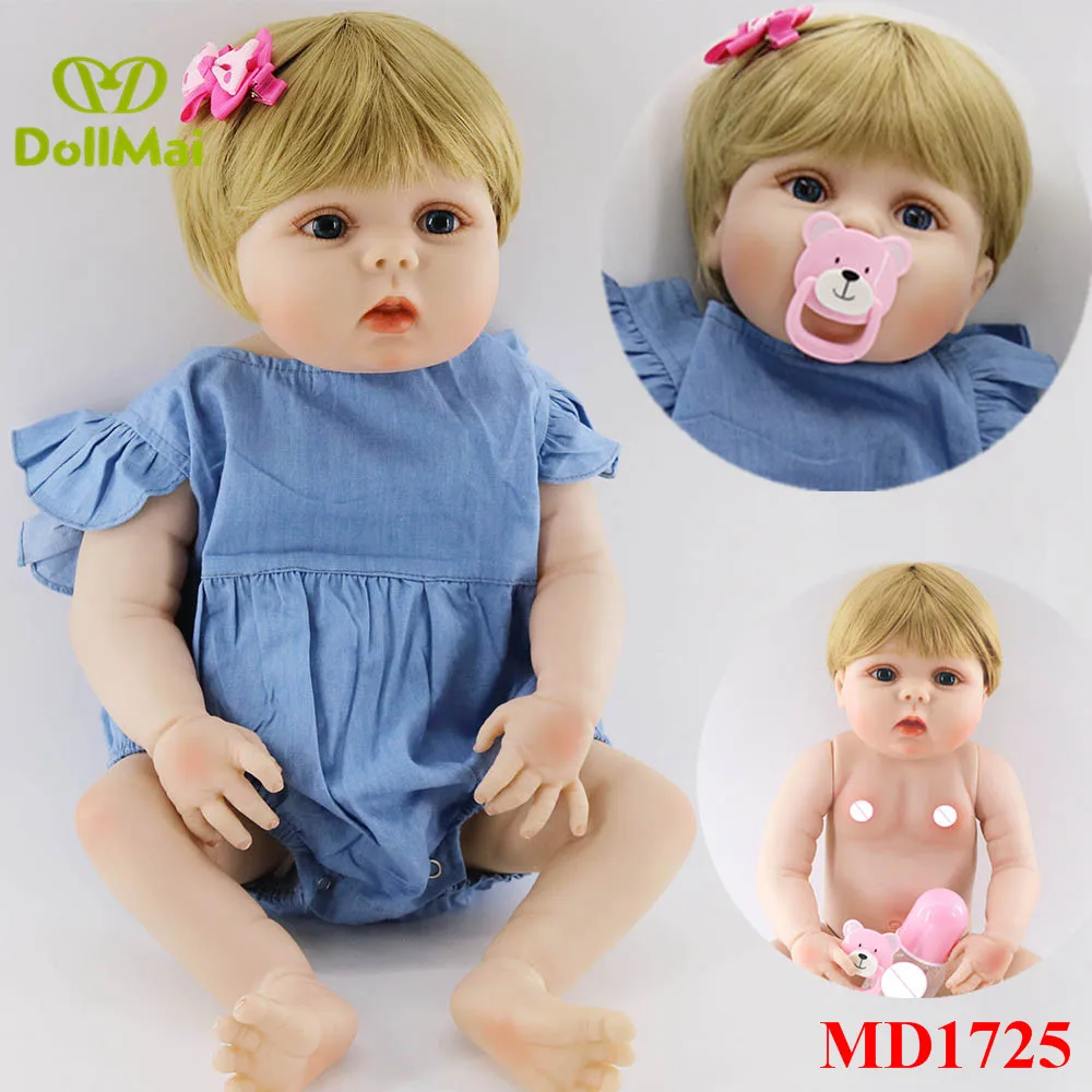 

57CM Real Full Body SIlicone Girl Reborn Babies Doll Bath Toy Lifelike Newborn Princess Baby Doll Bonecas Bebes Reborn Menina