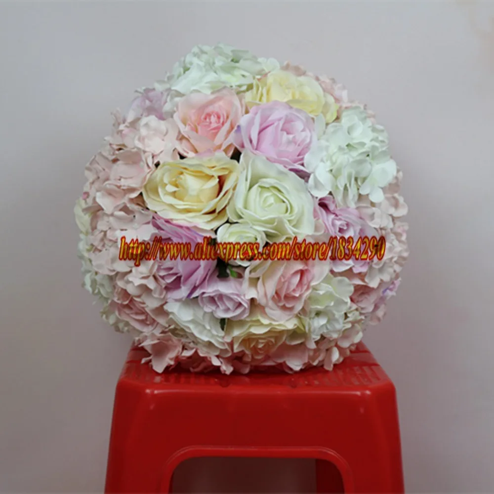 Искусственный шелк роза гортензия целующийся шар Цветок бегун свадебный цветок