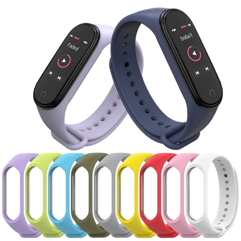 Ремешок на запястье для Xiaomi Mi Band 3 ремешок 4 оригинальный сменный силиконовый