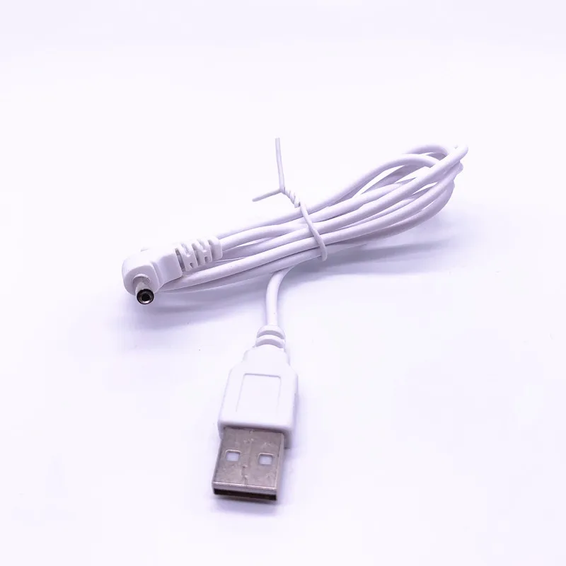 Белый/черный 90 Угол ПК USB папа до 5 В DC 3 мм X 1 35 баррель разъем Кабель питания Шнур