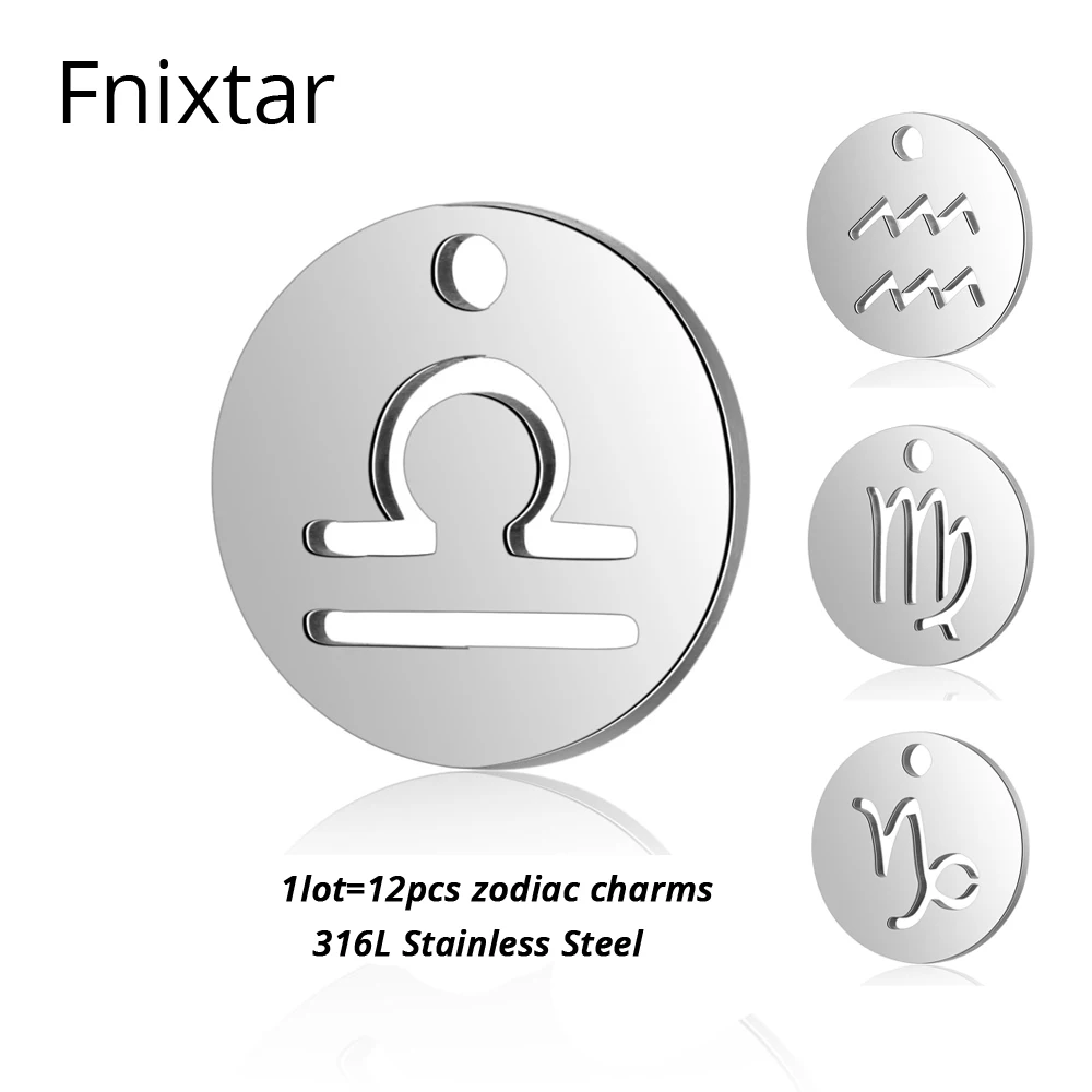 Fnixtar подвески из нержавеющей стали 316L 12 знаков зодиака для | Шармы -32932184567