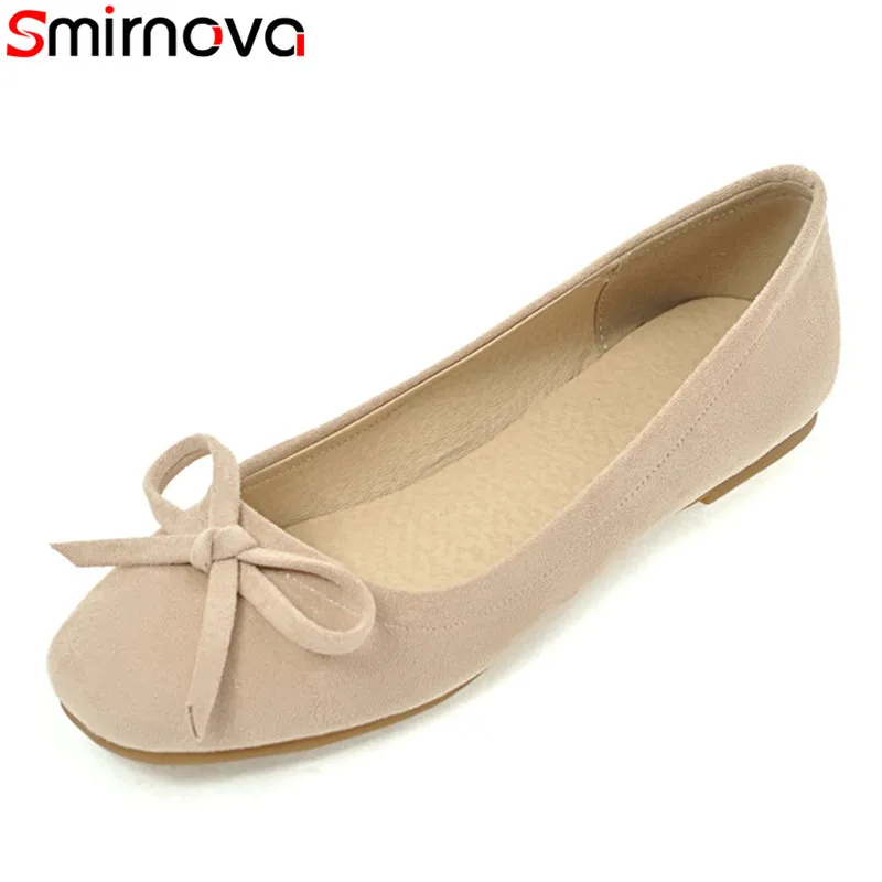 Smirnova/Большие размеры 34 43 2018 г. Однотонная женская обувь из тополя модная