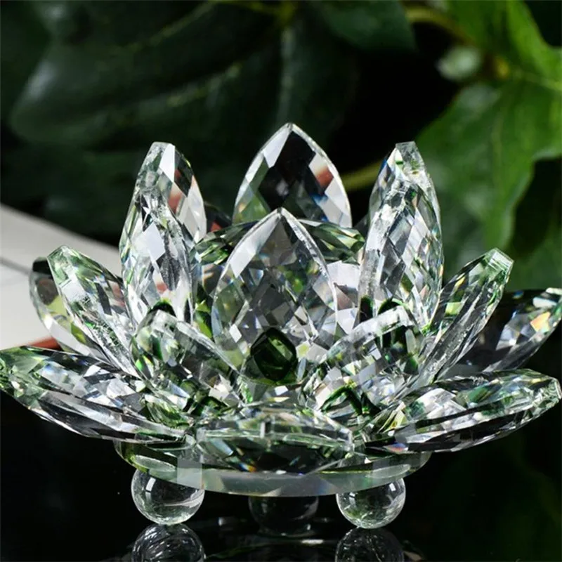 Fansy цвет прозрачный кристалл лотос Craft стол Декор цветок набор фэн шуй Collection lotus