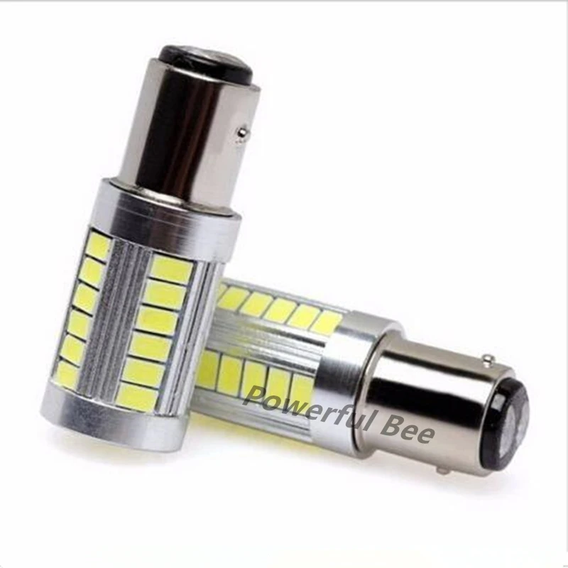 2 x BAY15D/1157 33SMD 15 Вт холодный белый красный автомобильный мотоциклетный цикл