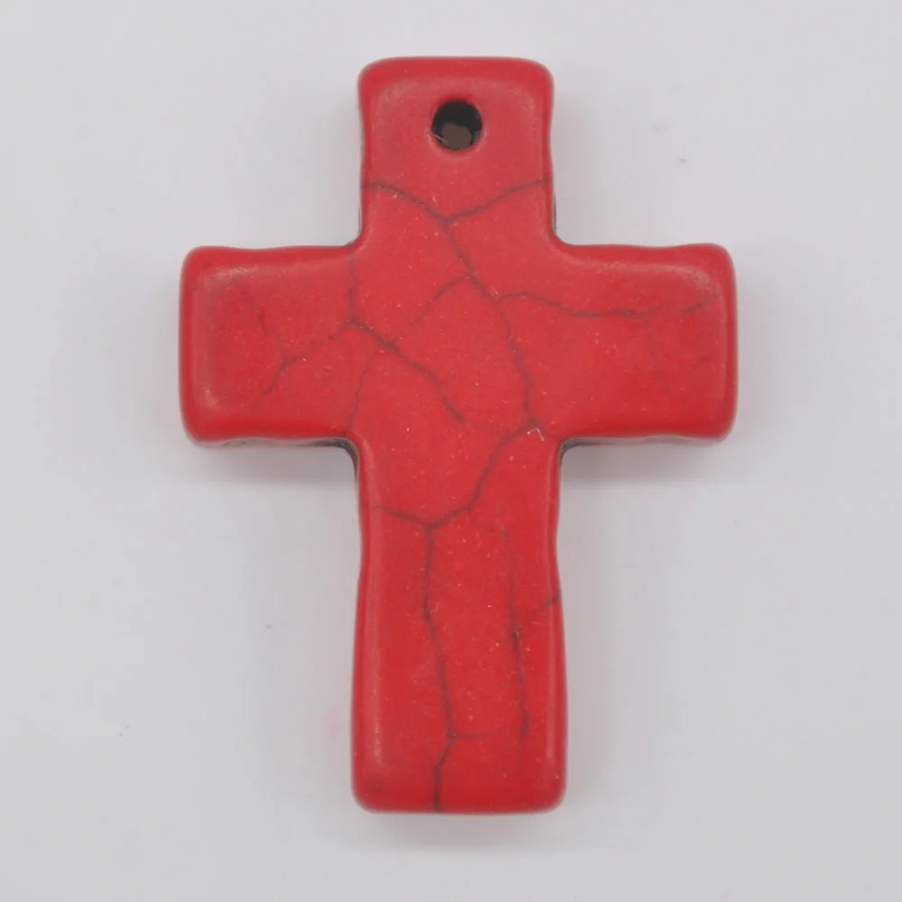Женское украшение в виде креста Red Howlite подарок S102 | Украшения и аксессуары