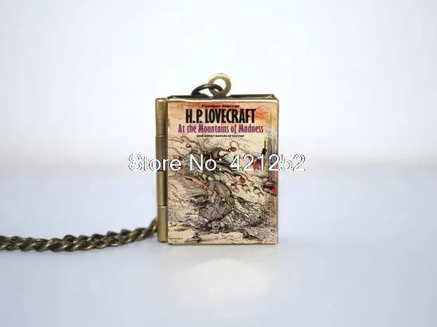 H.P. Lovecraft Cthulhu миф книжка Обложка медальон ожерелье брелок серебряный и бронзовый