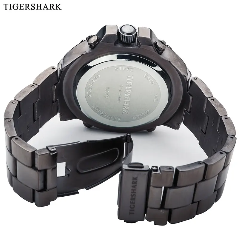 Мужские спортивные часы TIGERSHARK модные светодиодные цифровые сплав кварцевые
