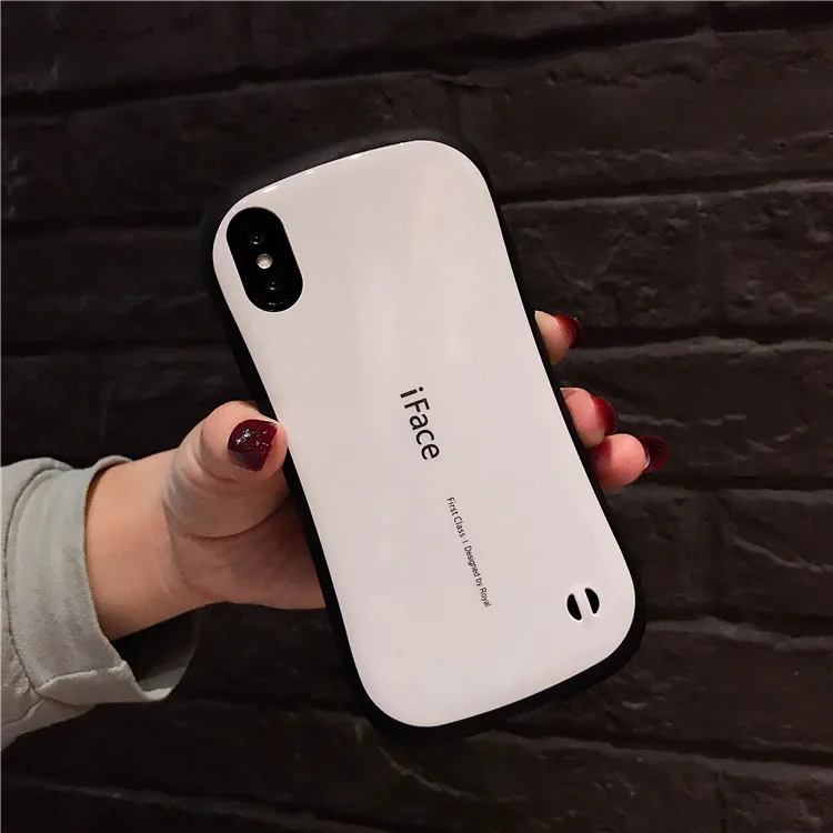 Iface king чехол для телефона сплошной цвет черный глянцевый маленький поясной чехол для iphone 7 8 PLUS X S R MAX защитный противоударный чехол для телефона