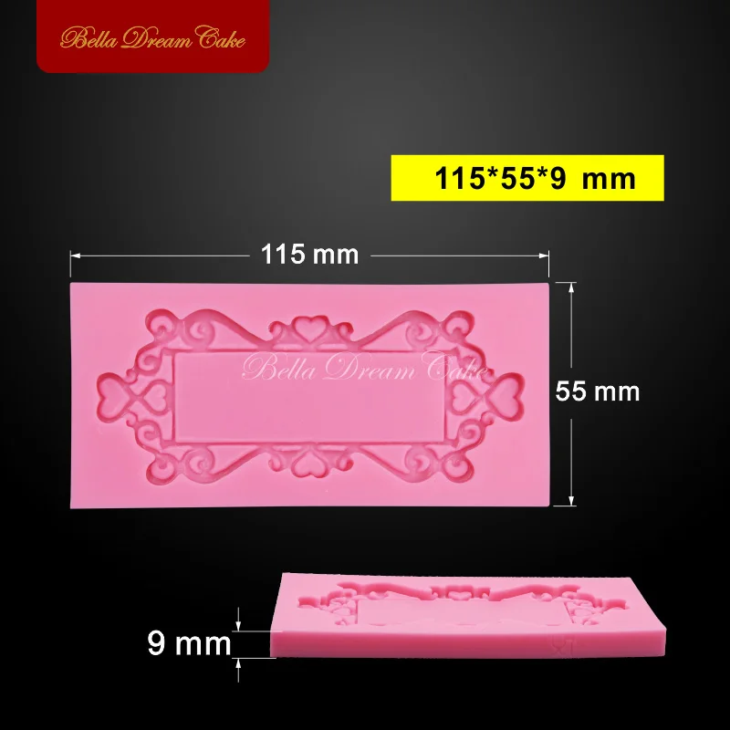 3D рамка зеркальная силиконовая форма для торта Sugarcraft Инструменты украшения