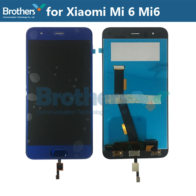 ЖК-экран для Xiaomi Mi 6 ЖК-дисплей Mi6 с рамкой отпечатков пальцев Сенсорный экран