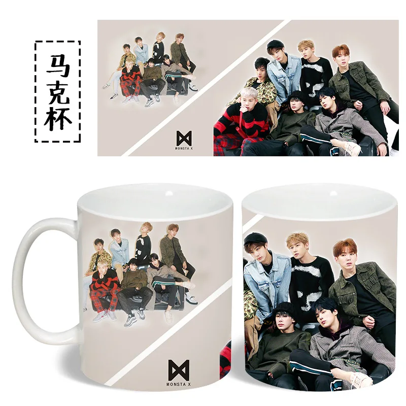 MONSTA X изменение цвета кружка принт звезда кофейная чашка мужские утренние чайные