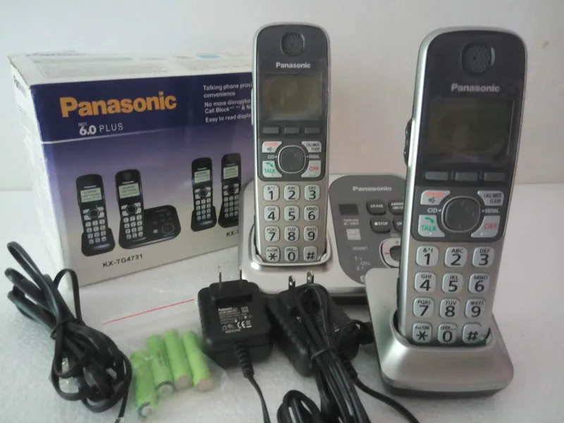 2 телефонов KX-TG7731S цифровой беспроводной телефон DECT 6.0 Ссылка до ячейки через Bluetooth