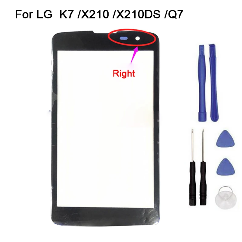 10 шт./лот сенсорный экран для LG K7 Q7 X210 X210DS Переднее стекло дигитайзер Сенсорная