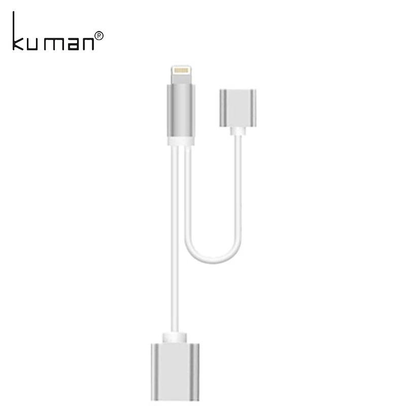 Kuman Lighting1 usb-адаптер для Lighting1 Кабельный адаптер-переходник для флешки, usb флеш-карта для 1 телефона компьютерная мышь OTG F